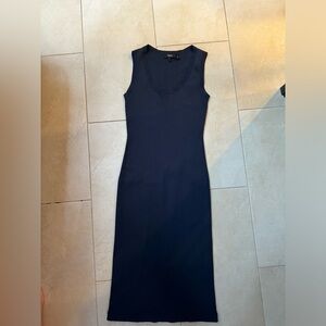 Navy ribbed tank top dress